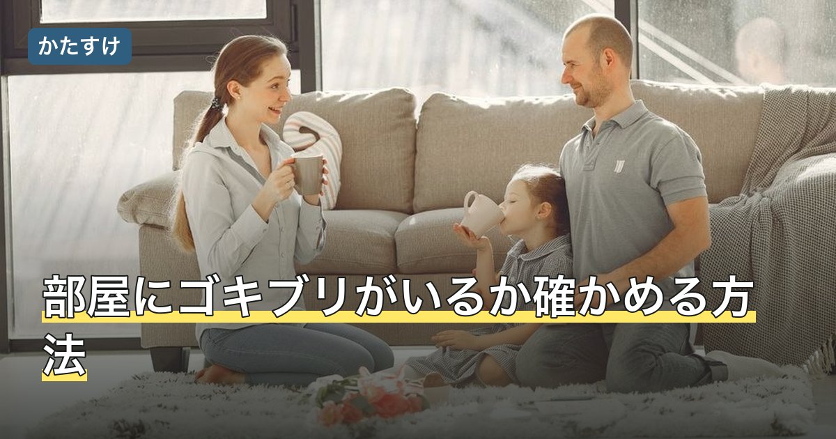 部屋にゴキブリがいるか確かめる方法