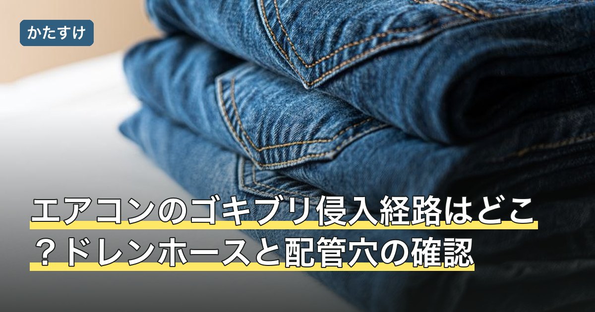 エアコンのゴキブリ侵入経路はどこ？ドレンホースと配管穴の確認