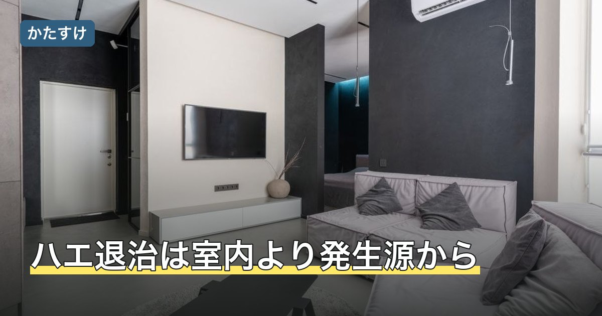 ハエ退治は室内より発生源から